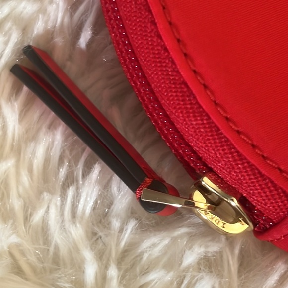 Tory Burch Red Nylon/Leather Round Wristlet - Picture 4 of 8